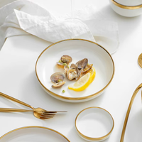 Gold Inlay Porcelain Dinner Set | 4, 6 or 8 Place Settings thumbnail 5