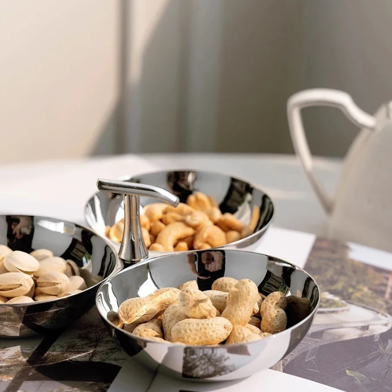 Stainless Steel 3-Section Snack Bowl – Appetiser Serving Dish — image 3