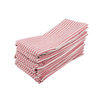Linen-Cotton Napkins – Striped Artisan Dinner Cloths & Placemats - Set of 12 thumbnail 9
