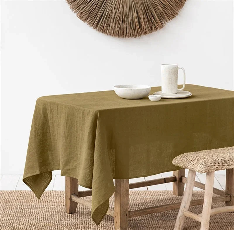 Pure Linen Tablecloth — Natural Fibre