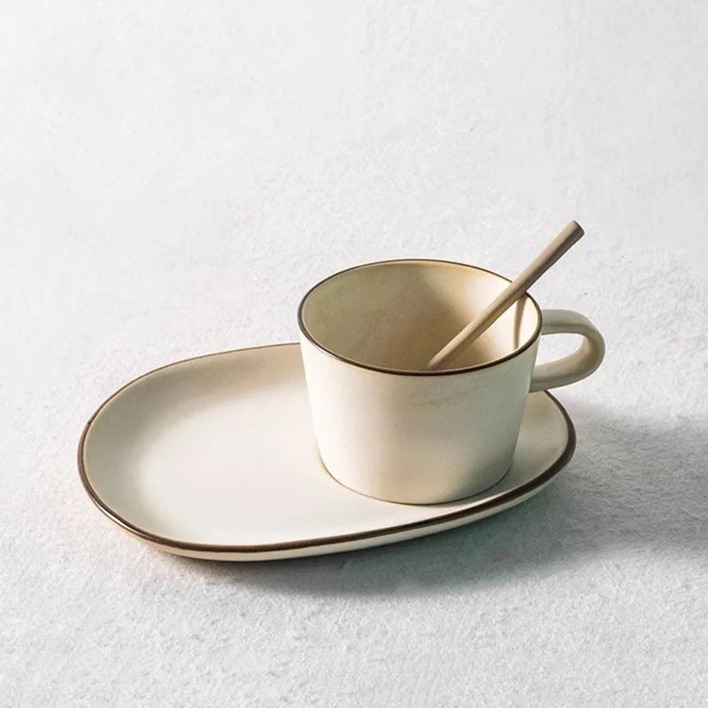 Ceramic Mug & Plate Set — 180ml