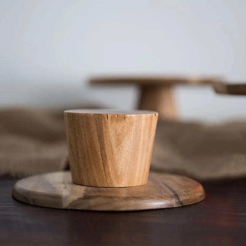 Wooden Cake Stand | Natural Wood Pedestal Serving Stand — image 5