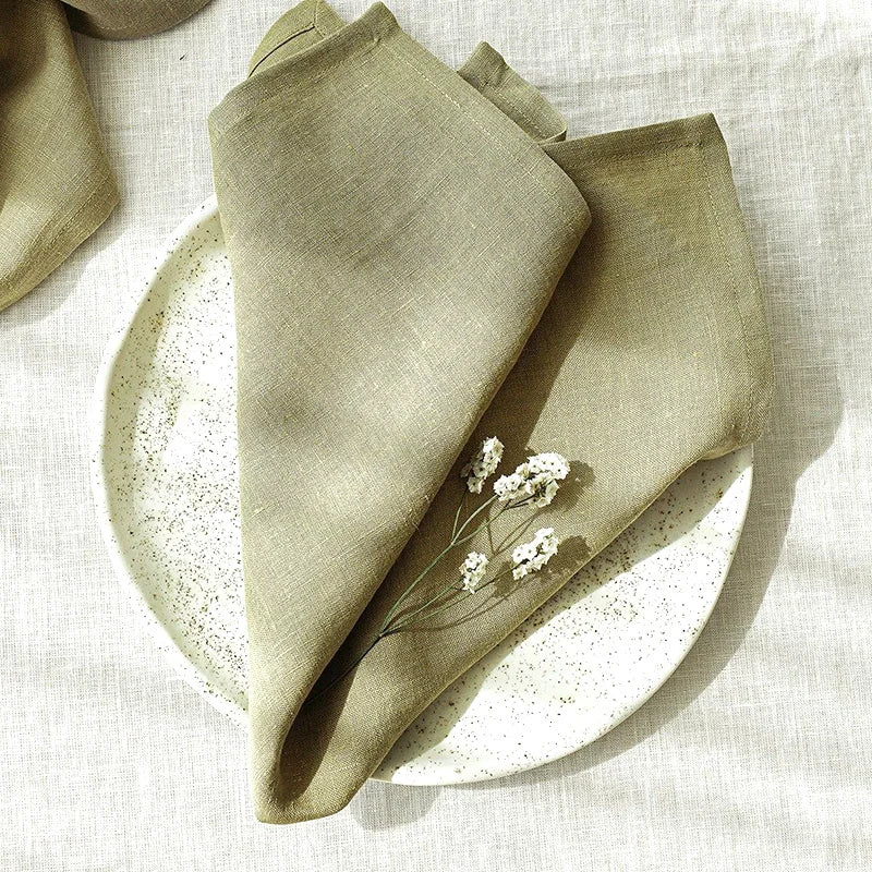 Pure Linen Napkins Set of 4 | Natural Fibre Table Linen